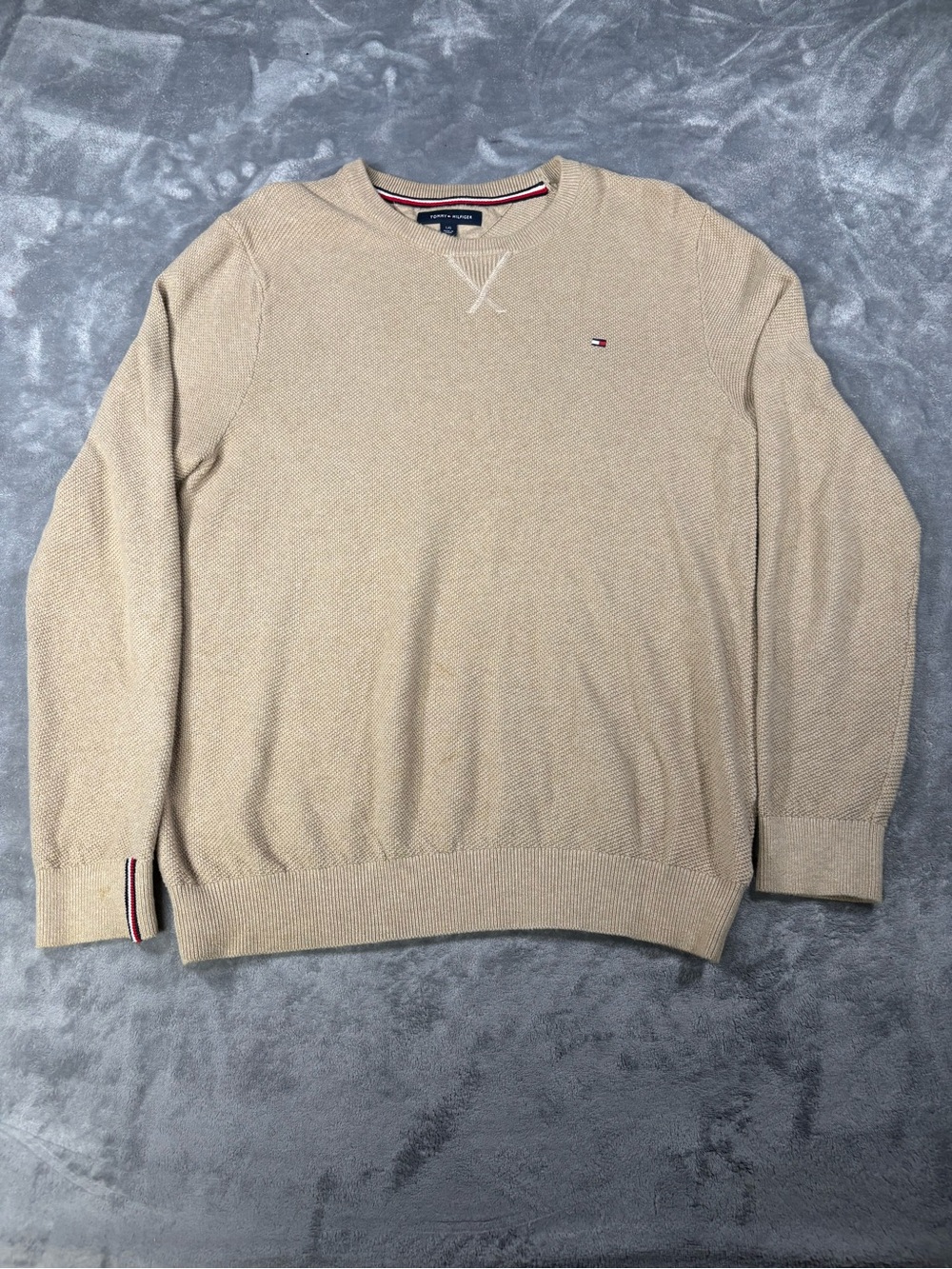 Tommy Hilfiger Men's Crewneck Sweater in Tan